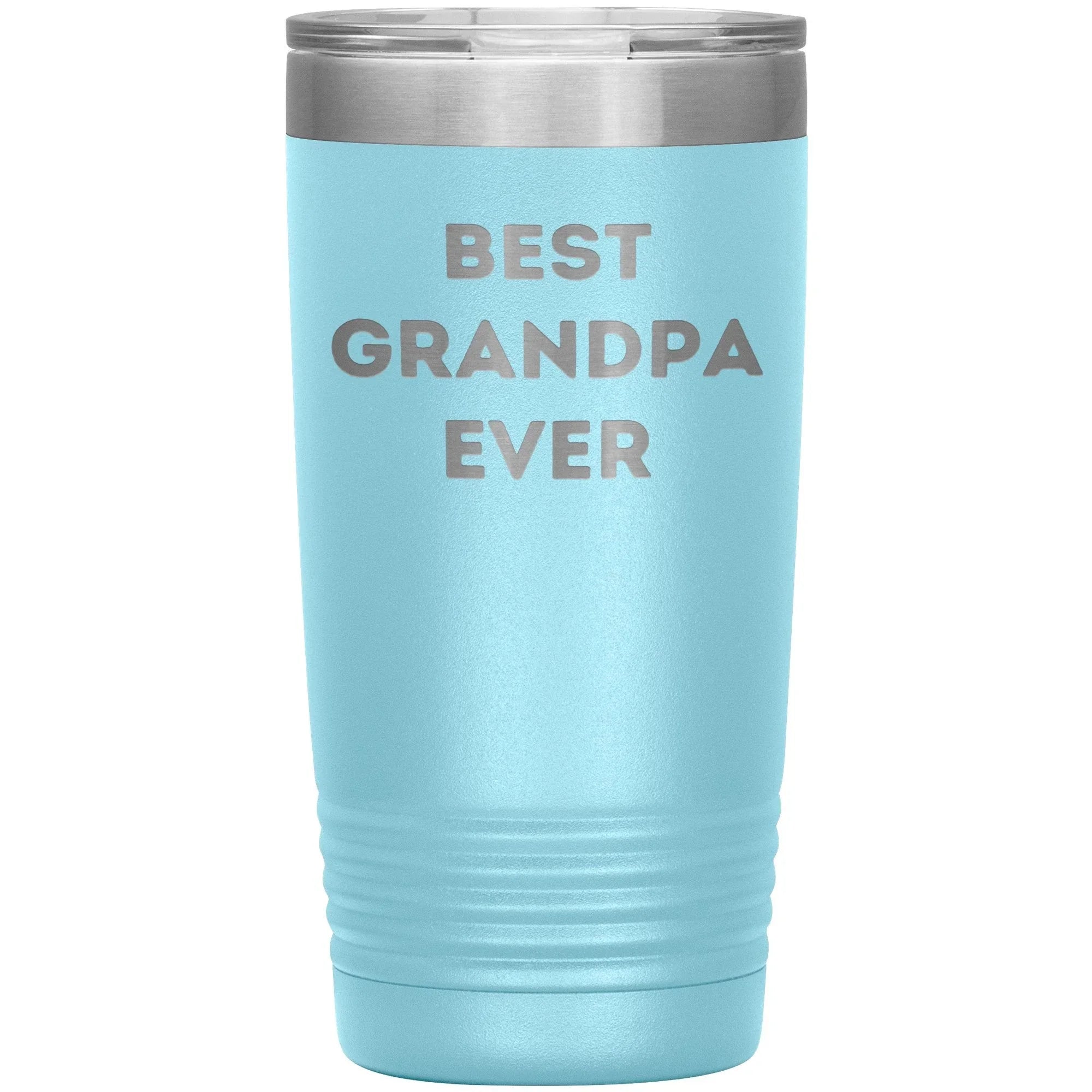 Grandpa Gifts from Best Grandpa Ever Funny Christmas Tumbler for Quote 'Best Grandpa Ever' on Stainless Steel Powder Coating