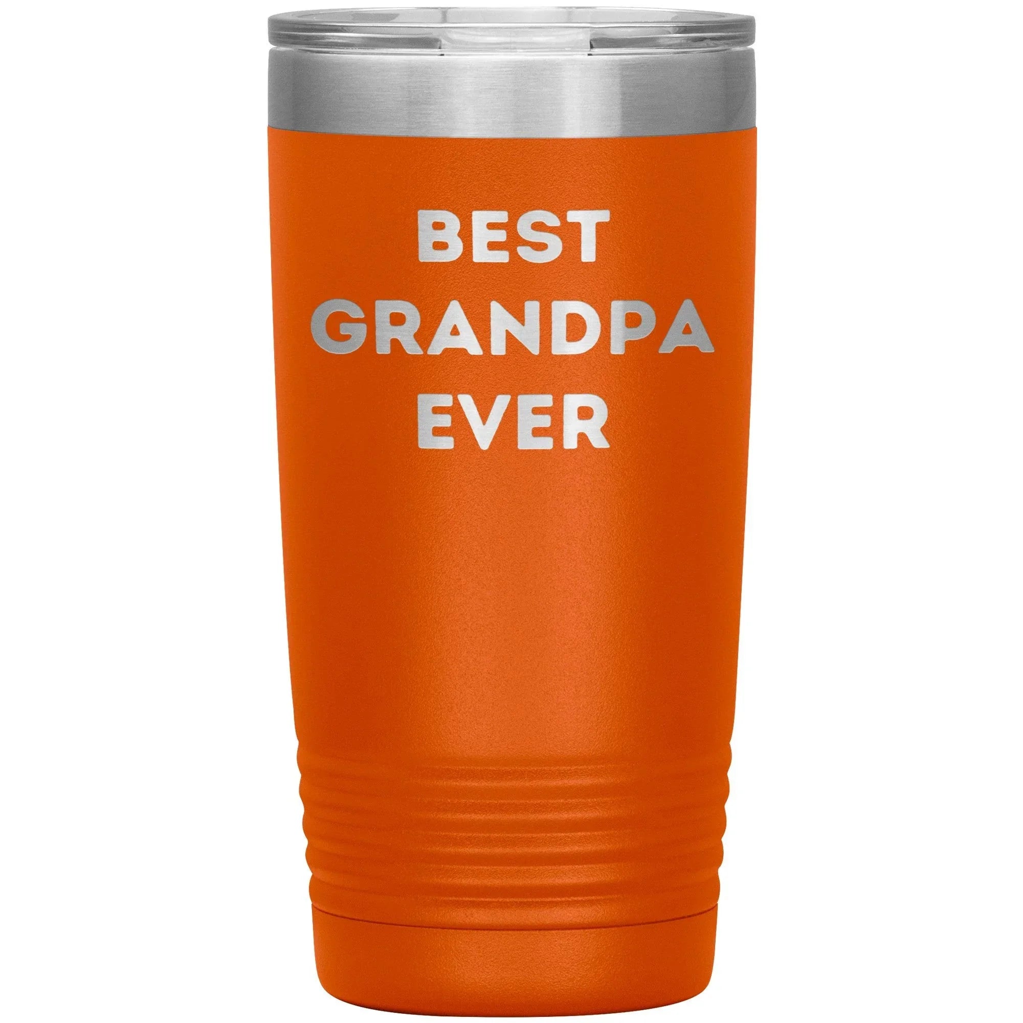 Grandpa Gifts from Best Grandpa Ever Funny Christmas Tumbler for Quote 'Best Grandpa Ever' on Stainless Steel Powder Coating