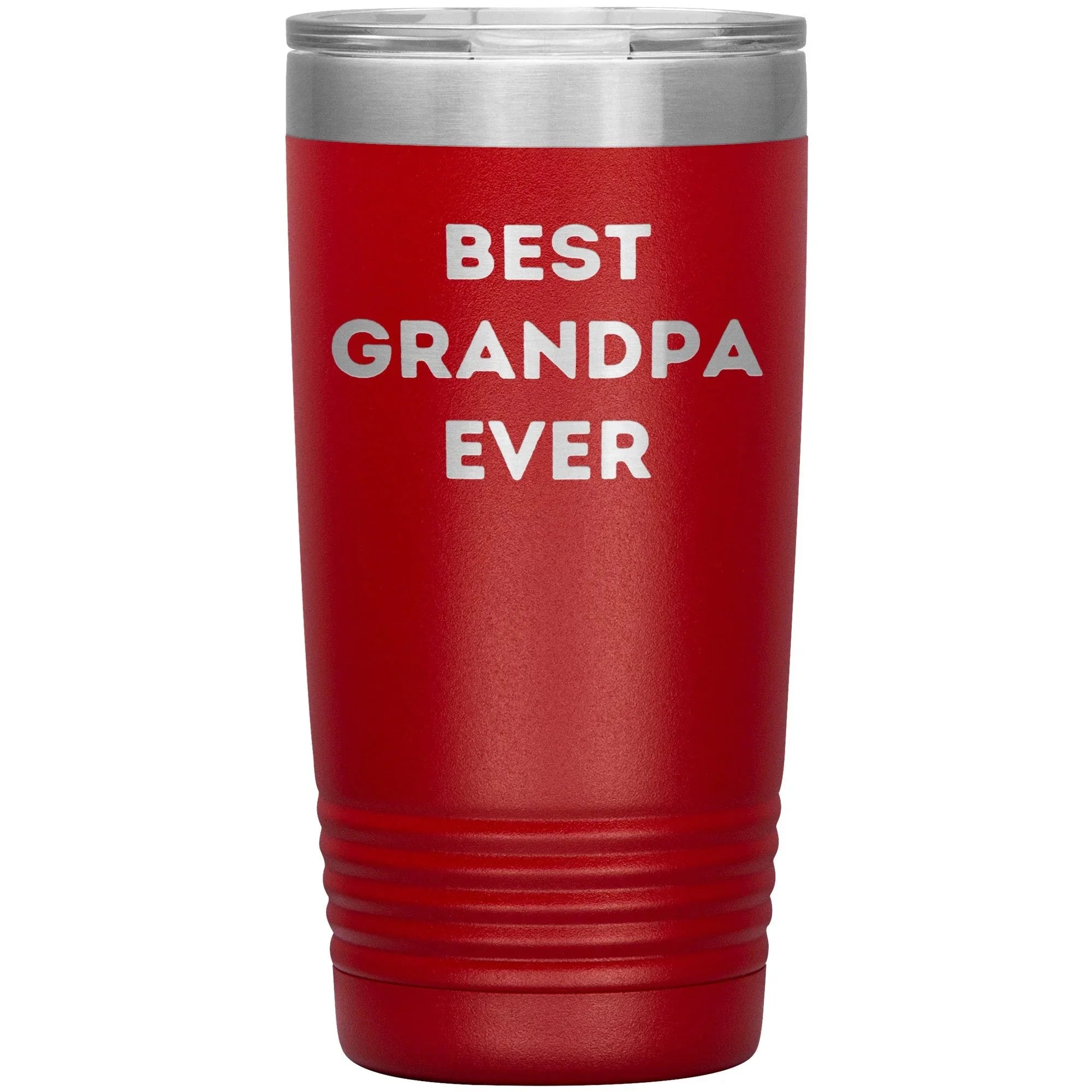 Grandpa Gifts from Best Grandpa Ever Funny Christmas Tumbler for Quote 'Best Grandpa Ever' on Stainless Steel Powder Coating
