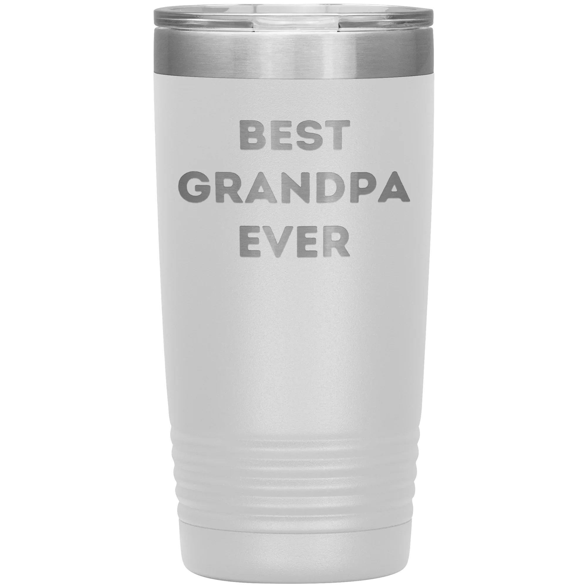 Grandpa Gifts from Best Grandpa Ever Funny Christmas Tumbler for Quote 'Best Grandpa Ever' on Stainless Steel Powder Coating