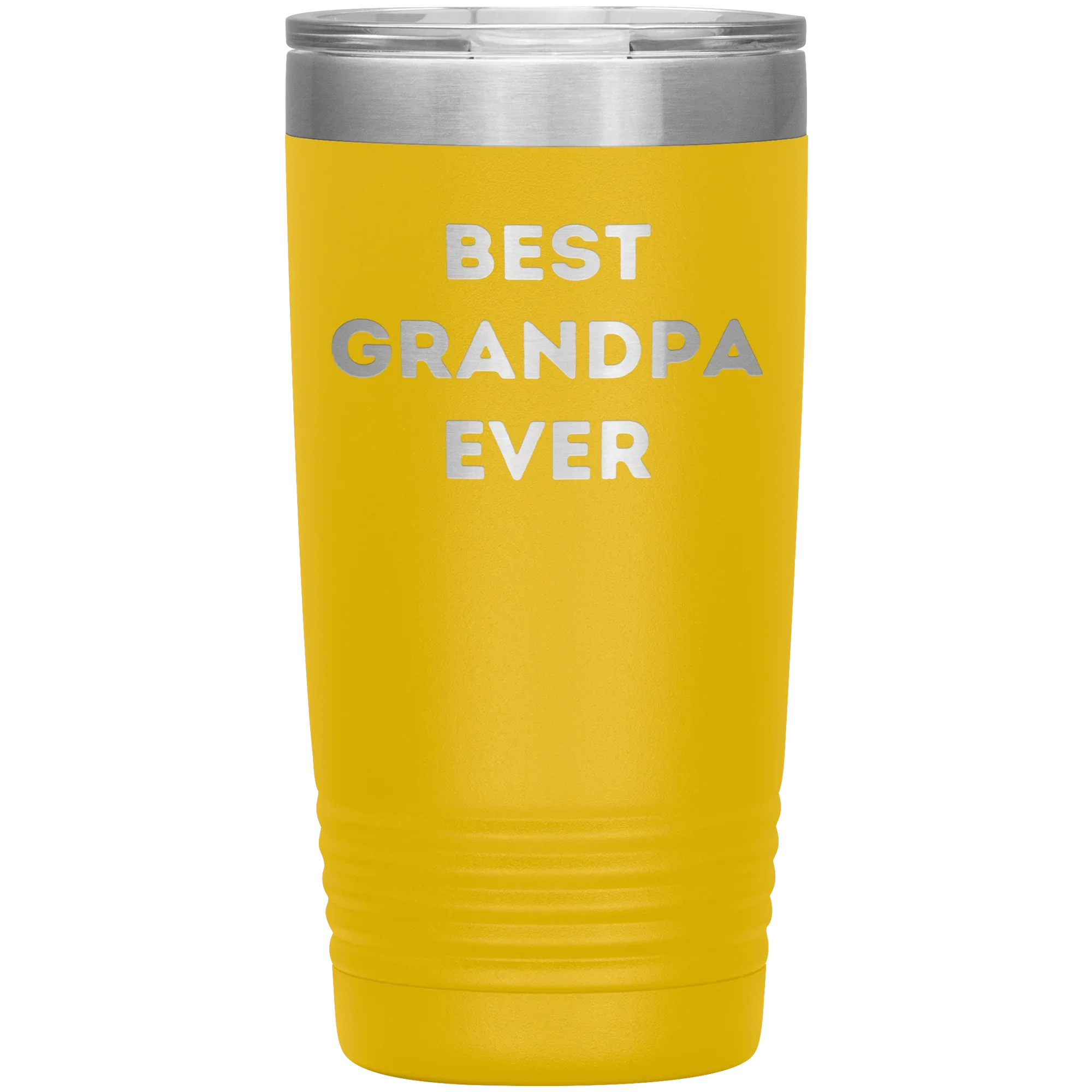 Grandpa Gifts from Best Grandpa Ever Funny Christmas Tumbler for Quote 'Best Grandpa Ever' on Stainless Steel Powder Coating