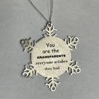 Grandparents Snowflake Ornament, Everyone wishes they had, Inspirational Ornament For Grandparents, Grandparents Gifts, Birthday Christmas Unique Gifts For Grandparents