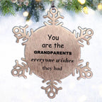 Grandparents Snowflake Ornament, Everyone wishes they had, Inspirational Ornament For Grandparents, Grandparents Gifts, Birthday Christmas Unique Gifts For Grandparents