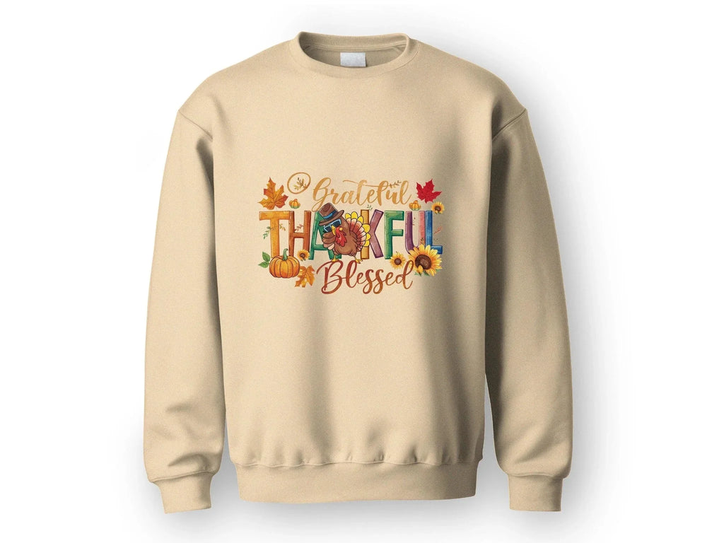 Grateful Thankful Blessed Thanksgiving Sweatshirt