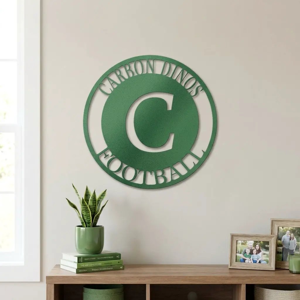 Initial Family Name Personalized Indoor Outdoor Steel Wall Sign Art