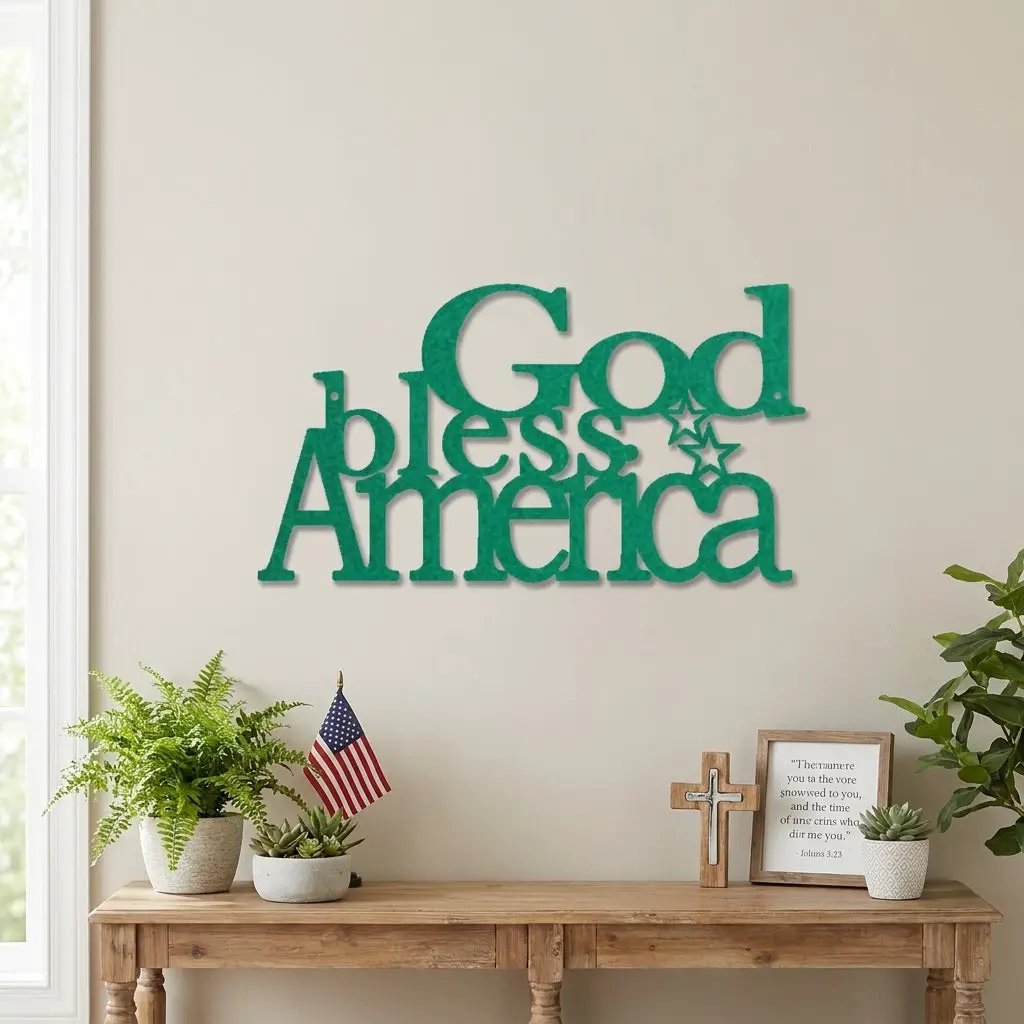 God Bless America Metal Art – A Tribute to Faith, Freedom & Home