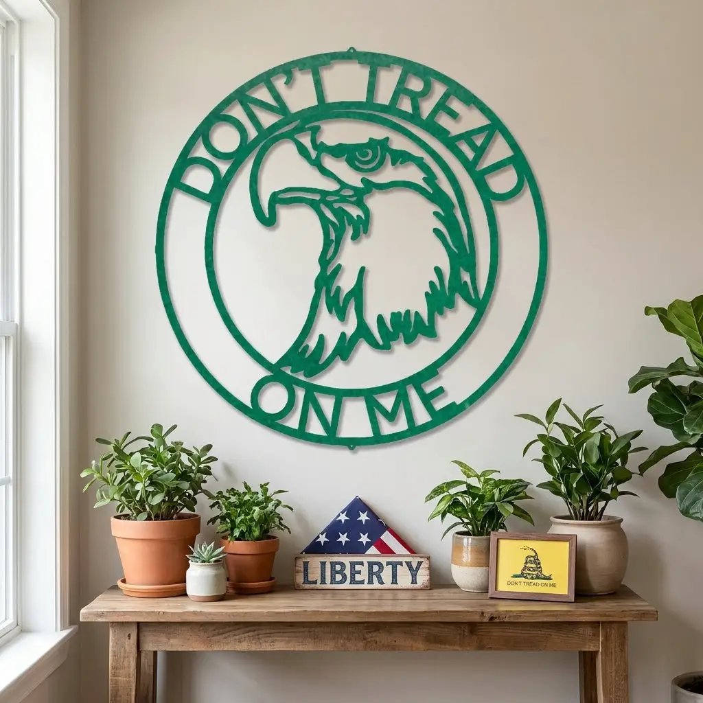 Personalized Bald Eagle Metal Sign – Custom Patriotic Name Sign – American Eagle Wall Art – Veteran Gift