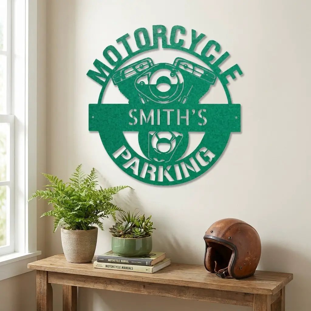 Personalized Motorcycle Metal Sign, Custom Biker Wall Art, Motorcycle Garage Decor