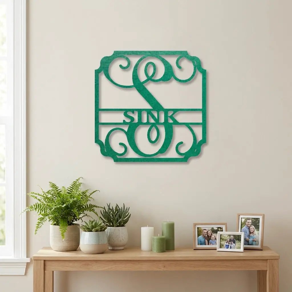 Personalized Monogram Metal Wall Sign: A Statement of Elegance & Identity
