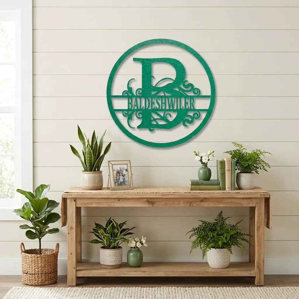 Monogrammed Elegance: Your Initial, Your Name, Your Style - Steel Wall Sign Art