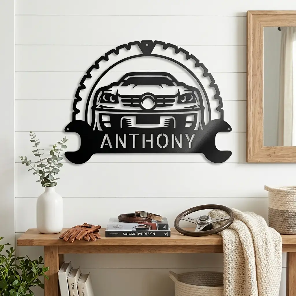Classic Car Personalized Metal Sign | Custom Garage Wall Art | Muscle Car Decor | Automotive Man Cave Sign | Car Lover Gift | Made in USA