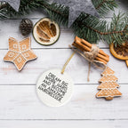 Hairdresser Gifts for Christmas - 'Dream Big, Work Hard, And Become An Amazing Hairdresser.' Circle Ornament from Friends