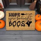 Hope You Brought Boos Halloween Coir Doormat – Funny Ghost and Witch Themed Entryway Mat | Spooky Front Porch Decor | Trick or Treat Welcome Mat