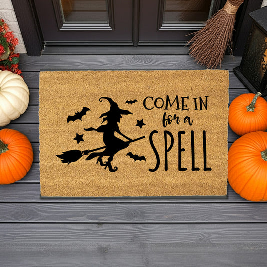 Come In for a Spell Doormat – Witch Halloween Outdoor Coir Mat Décor