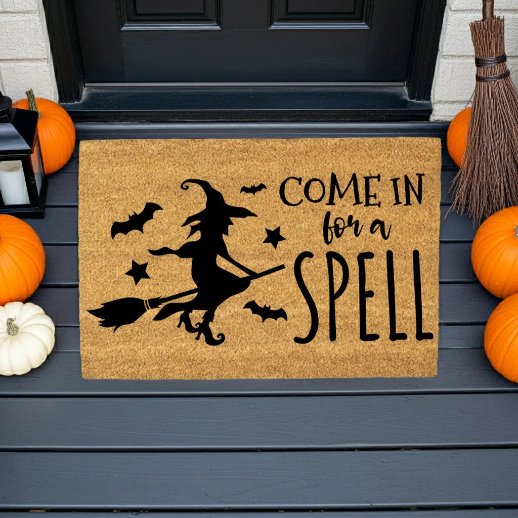Come In for a Spell Doormat – Witch Halloween Outdoor Coir Mat Décor