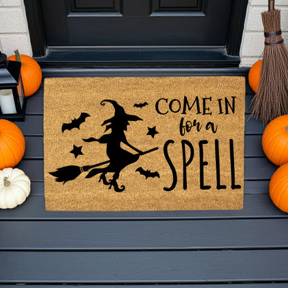 Come In for a Spell Doormat – Witch Halloween Outdoor Coir Mat Décor