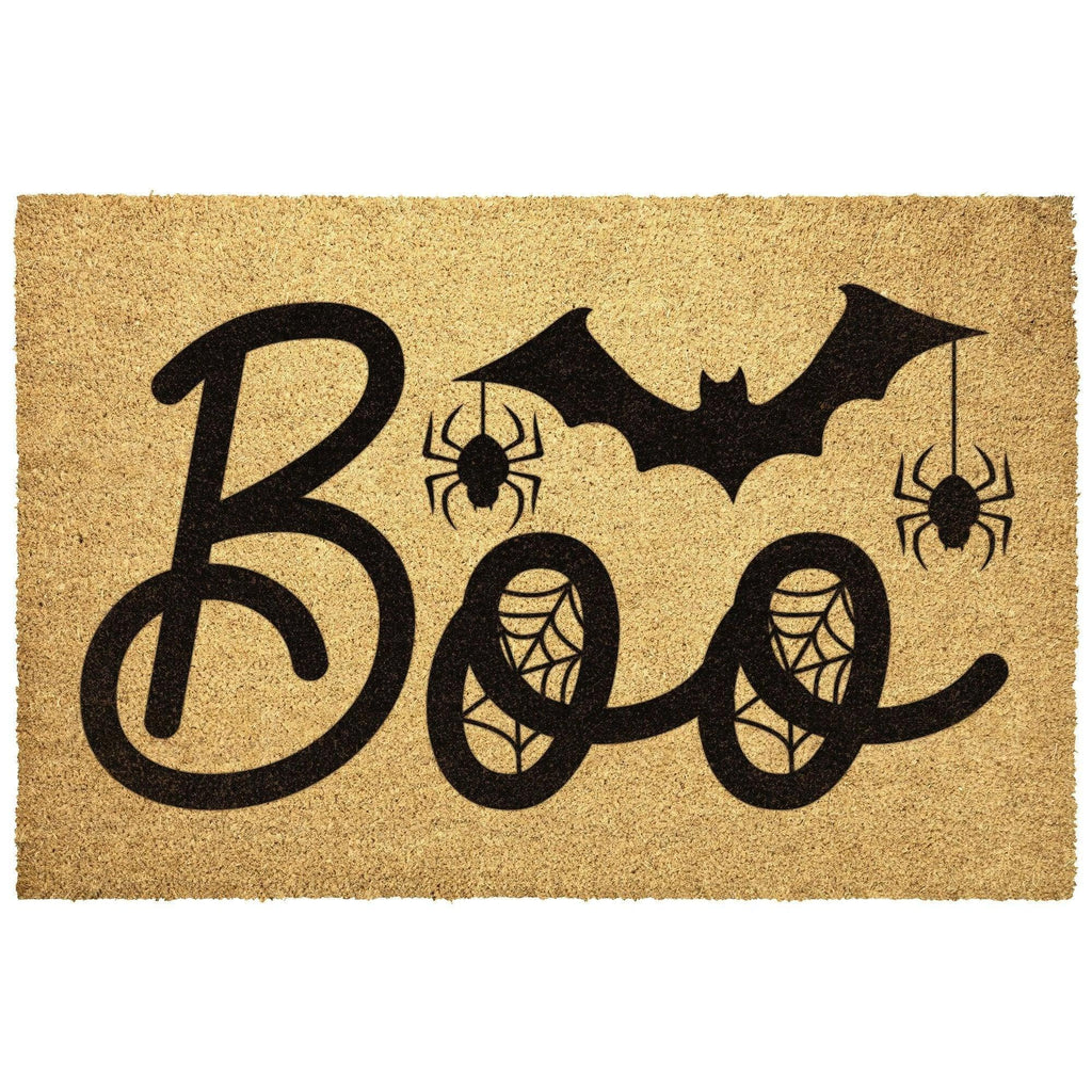 Boo Halloween Doormat – Spider & Bat Outdoor Coir Mat for Porch Décor