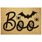 Boo Halloween Doormat – Spider & Bat Outdoor Coir Mat for Porch Décor