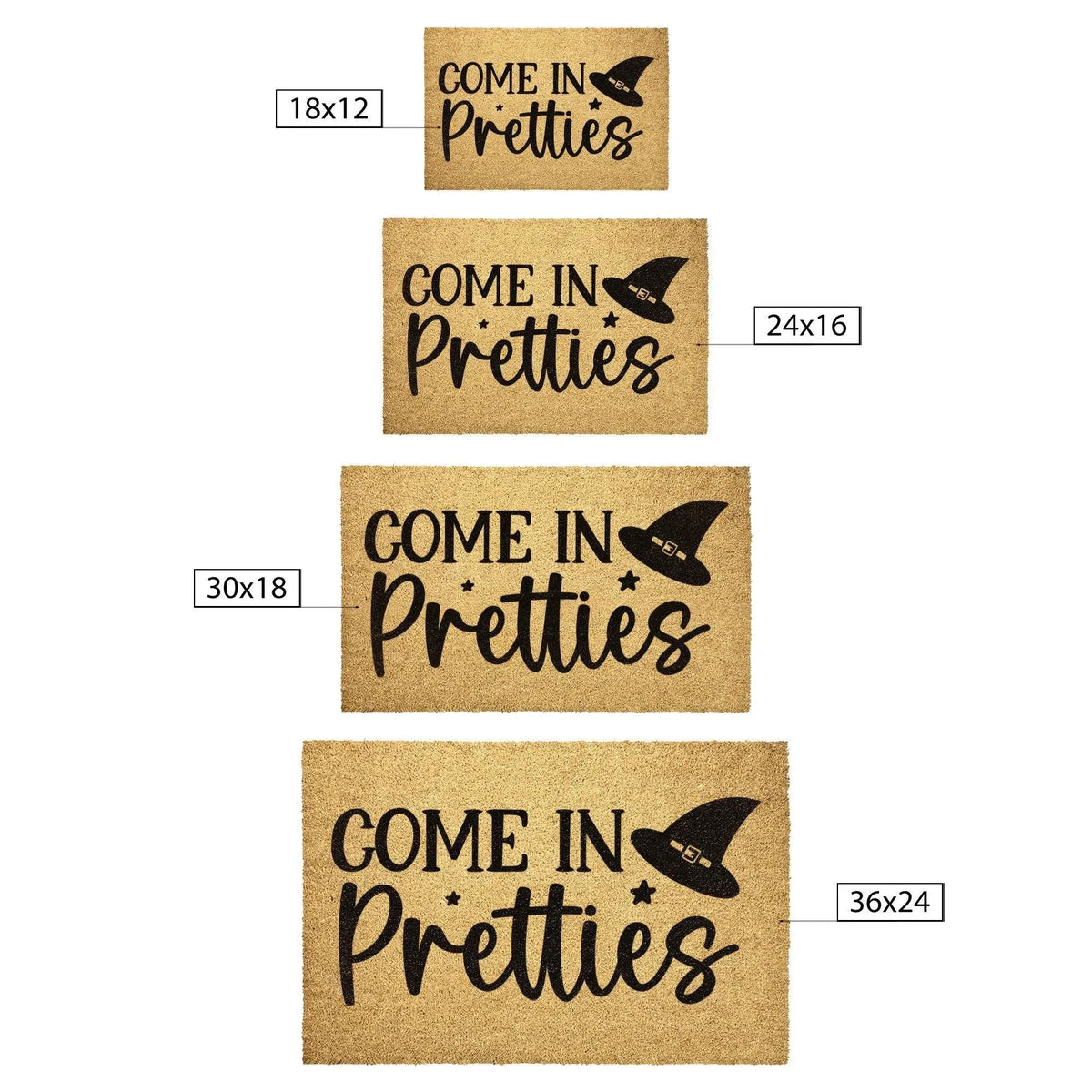 Come In Pretties Doormat – Funny Witch Halloween Outdoor Coir Mat