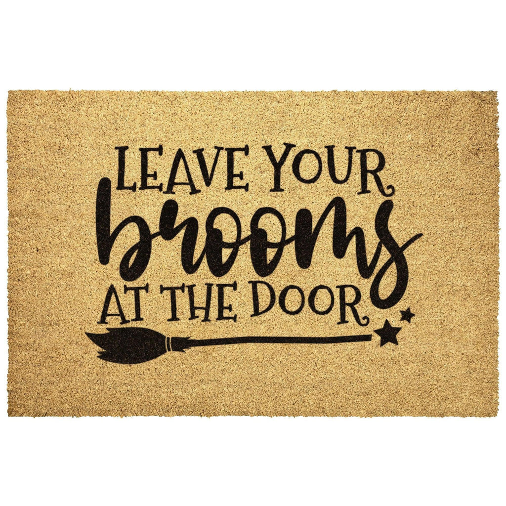 Leave Your Brooms at the Door Halloween Doormat – Funny Witch Outdoor Mat