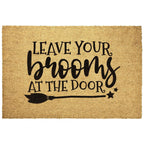 Leave Your Brooms at the Door Halloween Doormat – Funny Witch Outdoor Mat