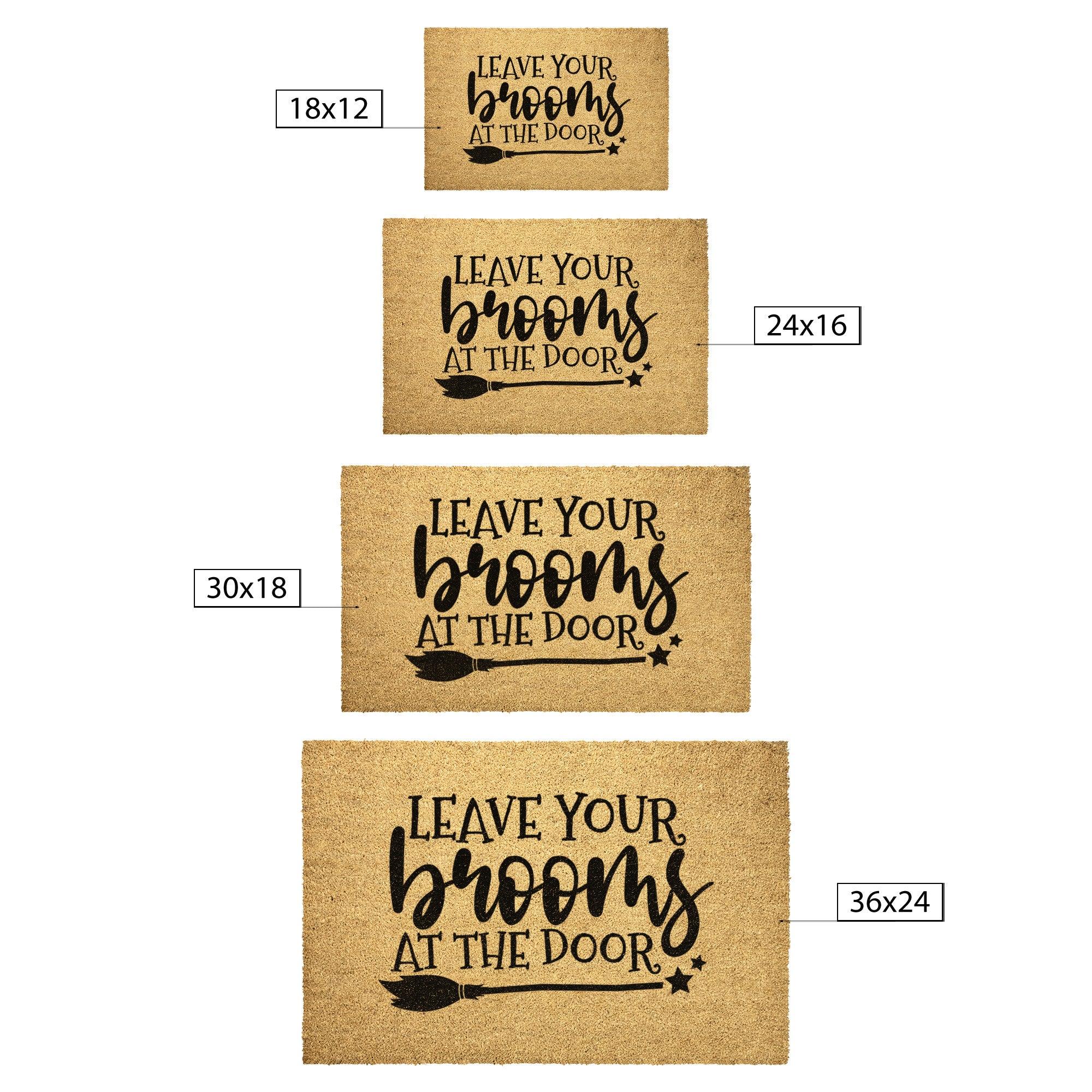 Halloween Door Mat - Leave Your Broom at the Door - Mallard Moon Gift Shop