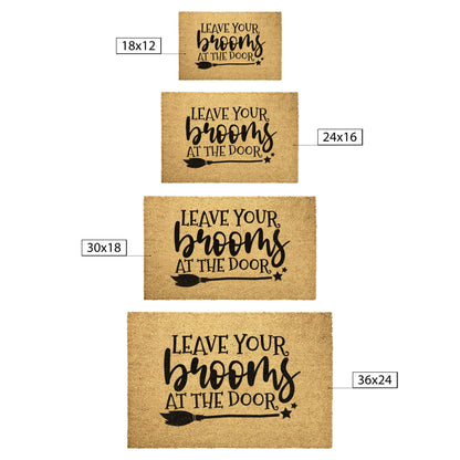 Halloween Door Mat - Leave Your Broom at the Door - Mallard Moon Gift Shop