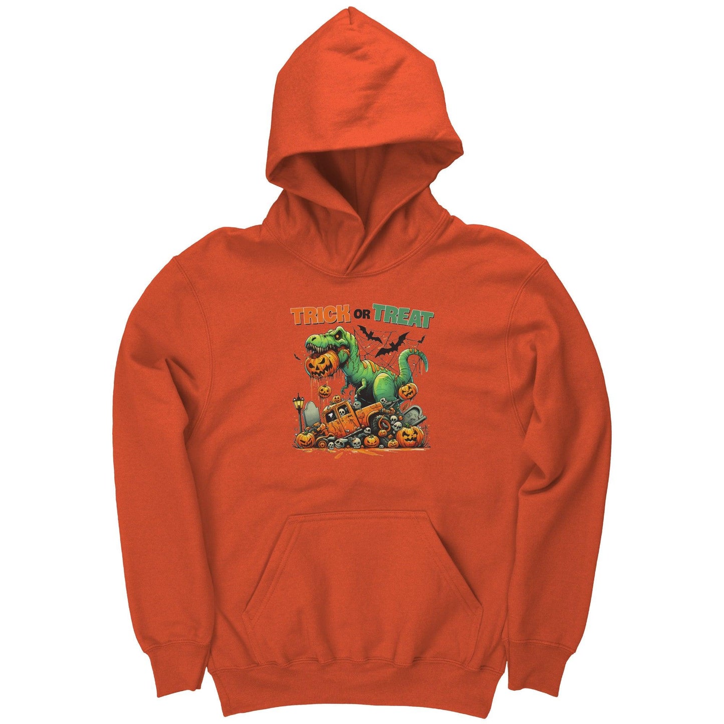 Halloween Monster Dinosaur Trick or Treet Youth Hoodie - Mallard Moon Gift Shop