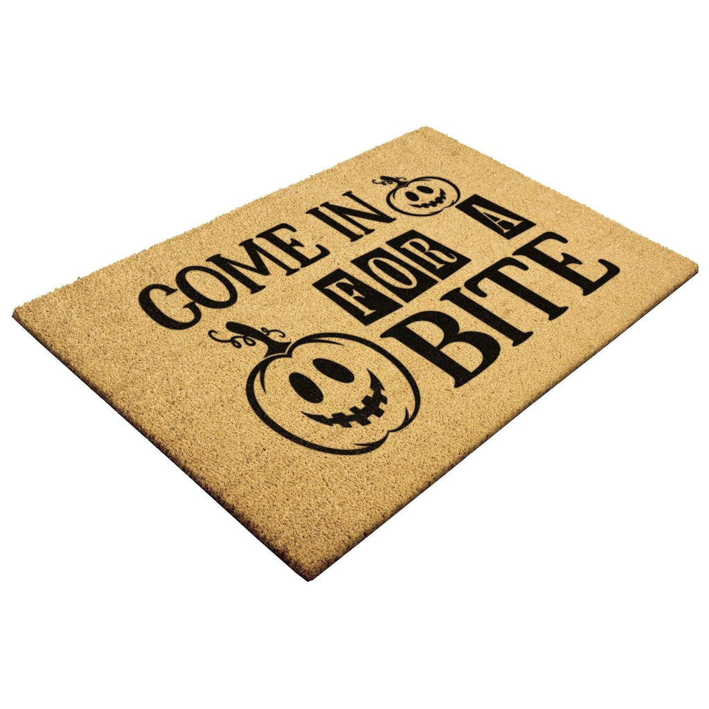 Come In for a Bite Doormat – Funny Pumpkin Halloween Outdoor Coir Mat
