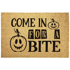 Come In for a Bite Doormat – Funny Pumpkin Halloween Outdoor Coir Mat
