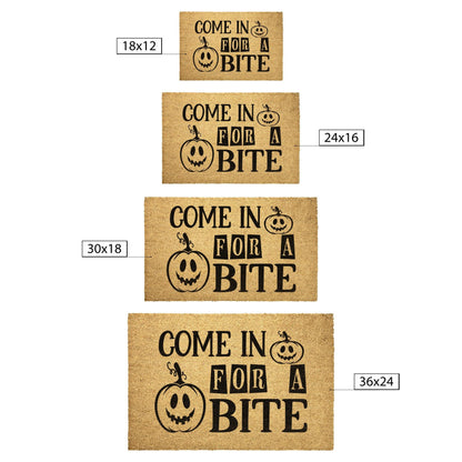 Halloween Outdoor Mat - Come in for a Bite Doormat - Mallard Moon Gift Shop
