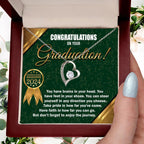 Graduation Gift for Her Congratulations Take Pride Have Faith Enjoy the Journey Heart Pendant Necklace with Gift Box