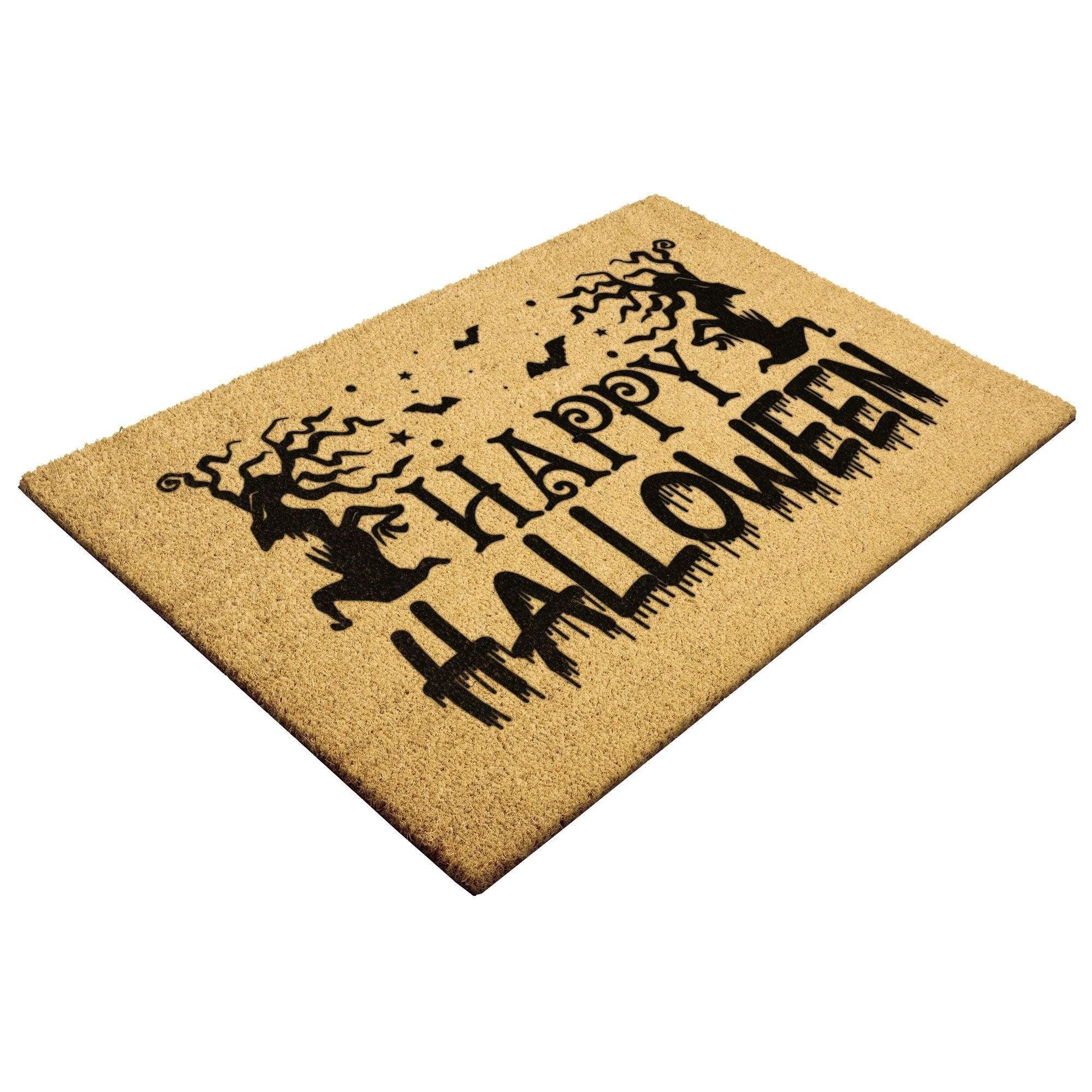 Happy Halloween Doormat – Spooky Outdoor Coir Mat for Fall Porch Décor
