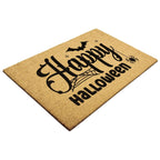 Happy Halloween Doormat – Spider & Bat Outdoor Coir Mat for Porch Décor
