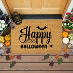 Happy Halloween Doormat – Spider & Bat Outdoor Coir Mat for Porch Décor