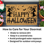 Happy Halloween Doormat – Spooky Outdoor Coir Mat for Fall Porch Décor