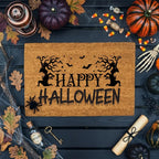Happy Halloween Doormat – Spooky Outdoor Coir Mat for Fall Porch Décor