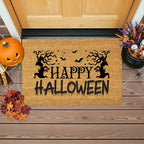 Happy Halloween Doormat – Spooky Outdoor Coir Mat for Fall Porch Décor