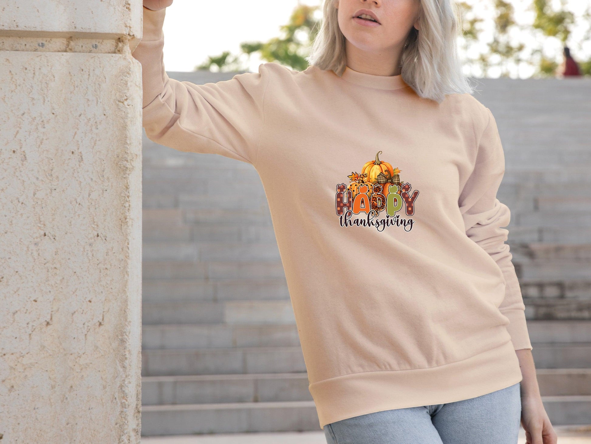 Happy Thanksgiving Holiday Sweatshirt - Mallard Moon Gift Shop