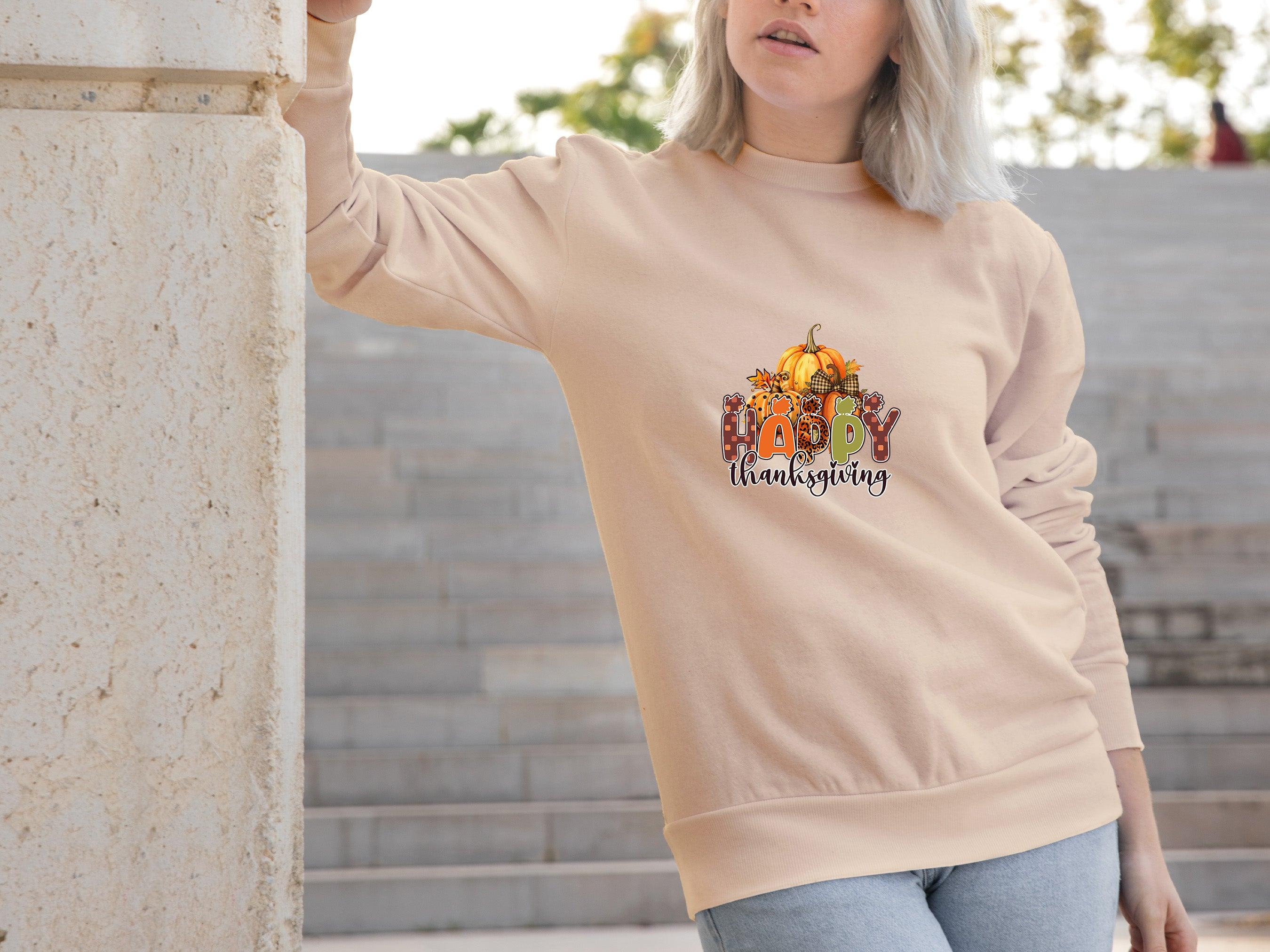 Happy Thanksgiving Holiday Sweatshirt - Mallard Moon Gift Shop