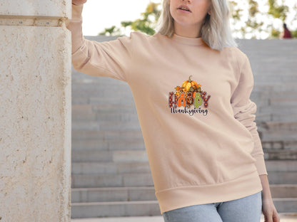 Happy Thanksgiving Holiday Sweatshirt - Mallard Moon Gift Shop