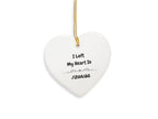 I Left My Heart in Florida Ornament – Heart-Shaped MDF State Keepsake Gift