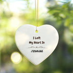 I Left My Heart in Florida Ornament – Heart-Shaped MDF State Keepsake Gift