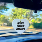 Funny General Manager Heart Christmas Tree Ornament with 'Future General Manager' Quote,