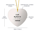 I Left My Heart in Florida Ornament – Heart-Shaped MDF State Keepsake Gift