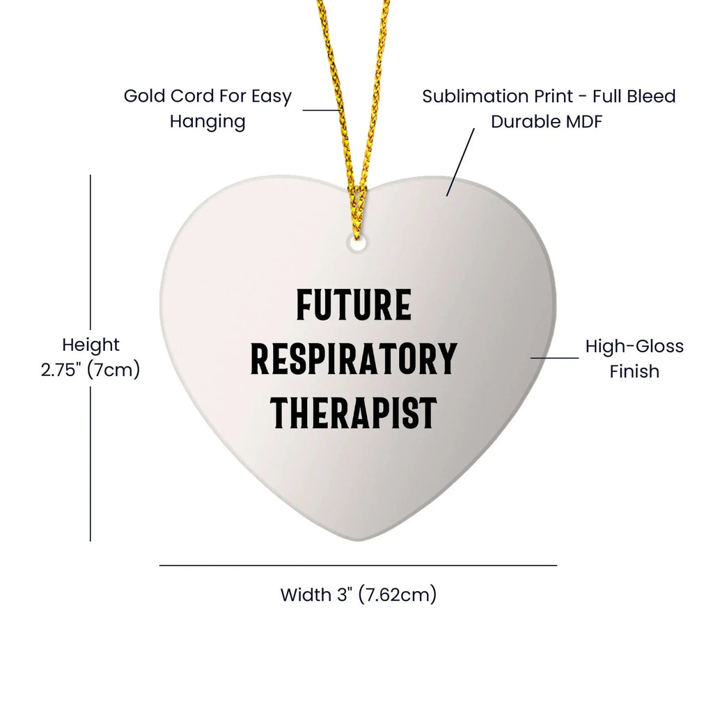 Funny Inspirational Gifts for Future Respiratory Therapist, 'You're a Heart Saver', Heart Ornament, Christmas Unique Gifts from Friends to Respiratory Therapist