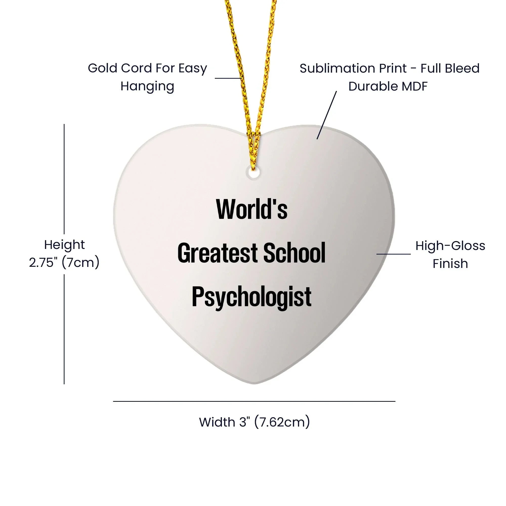 Powerful School Psychologist Ornament With Funny Quote Joy