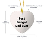 Bengal Dad Funny Cat Lover Heart Christmas Tree Ornament - Best Bengal Dad Ever