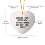 Real Estate Investor Mom's Cool Heart Ornament Gifts for Family - Funny Quote Christmas Decor