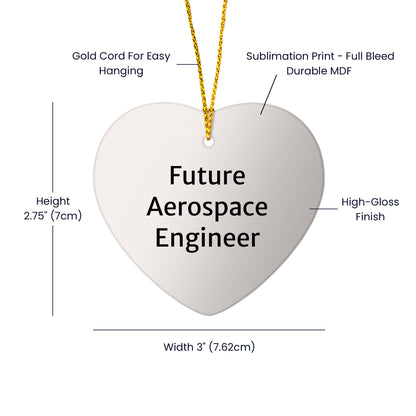 Aerospace Engineer Funny Quote Heart Ornament for Christmas - Mallard Moon